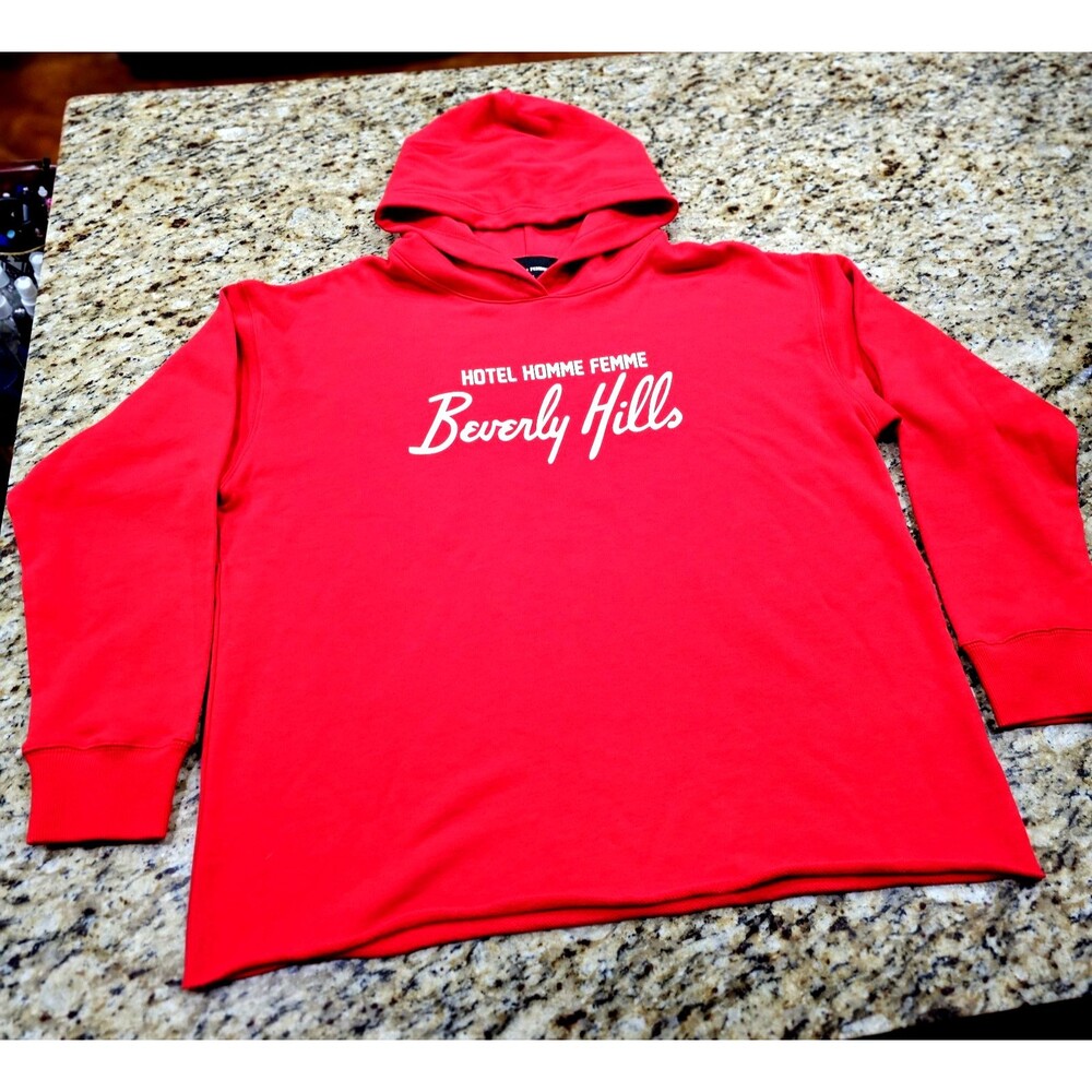 NEW Homme Femme Hoodie Medium Beverly Hills Streetwear Fake Love Rich Sex